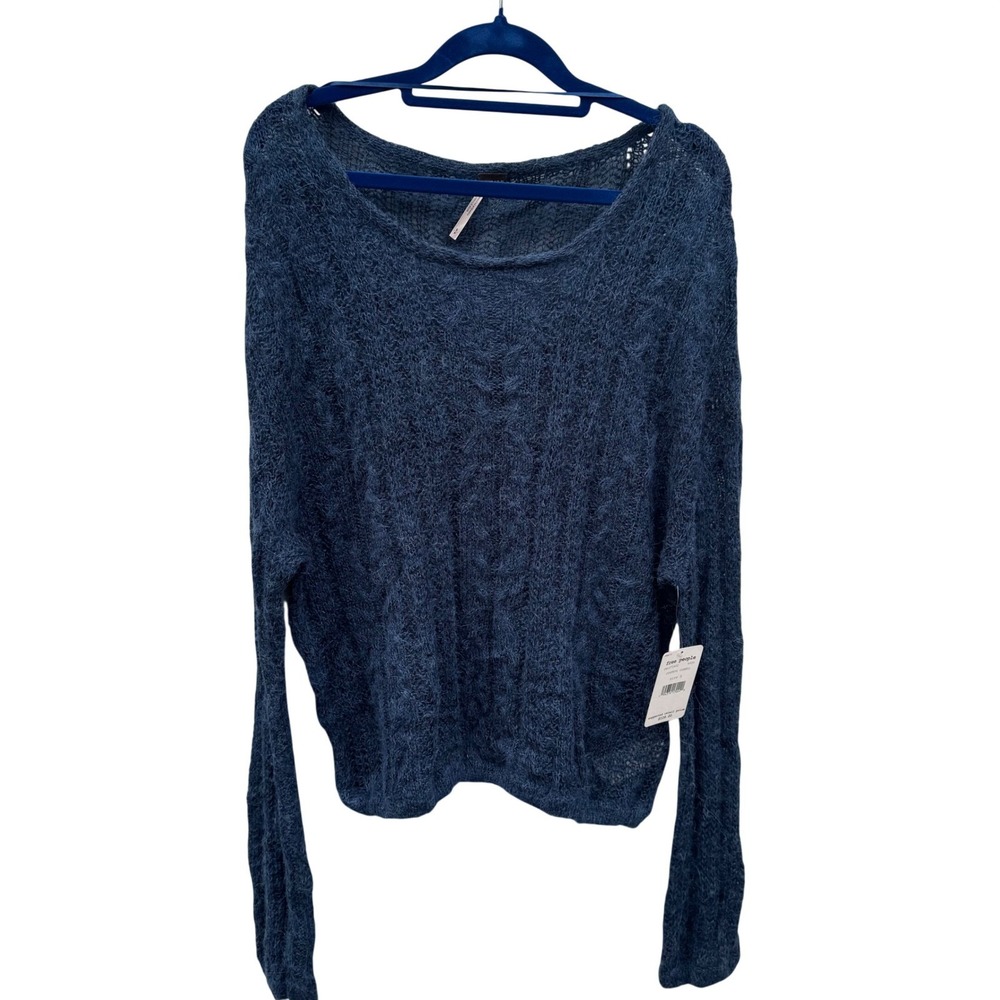 NWT Free People Angel Pointelle Cosmos Combo Sheer Knit Sweater Small $108